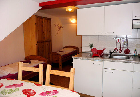 Blick in die kleine Ferienwohnung