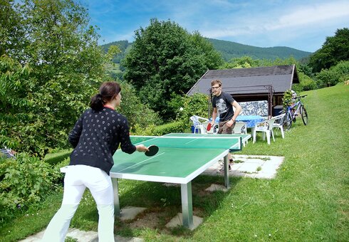 Tischtennisplatte und Liegewiese