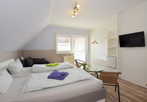 Blick in ein Gästezimmer