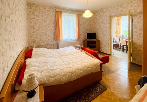 Blick in die Fewo (Schlafzimmer)