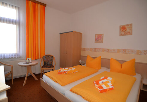 Blick in ein Gästezimmer