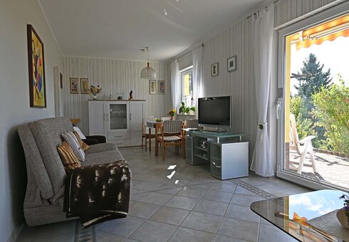 Blick in das Wohnzimmer