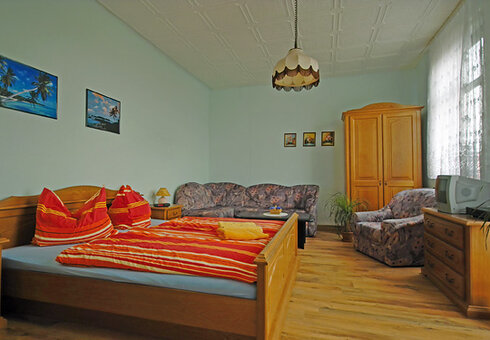 Blick in ein Gästezimmer