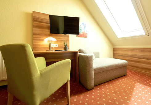 Blick in ein Gästezimmer