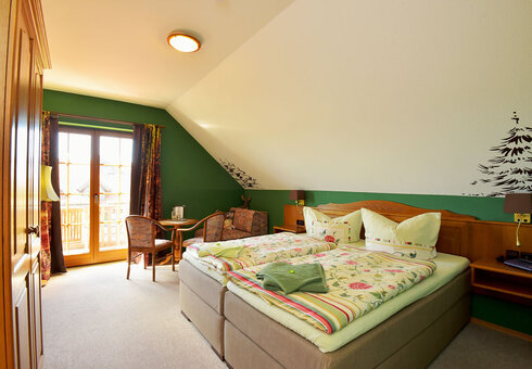 Blick in ein Gästezimmer