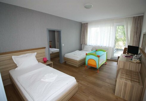 Blick in ein Gästezimmer
