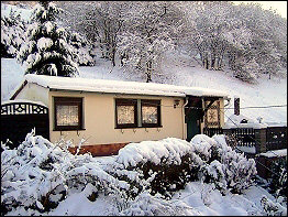 Winteransicht vom Ferienhaus