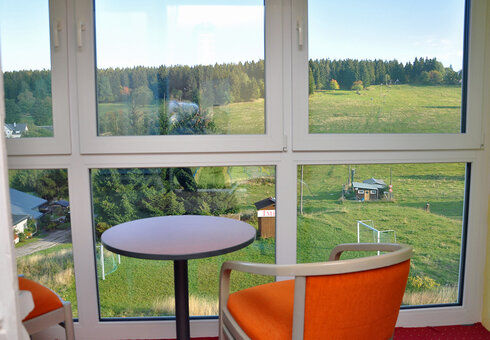 Blick aus einem Gästezimmer