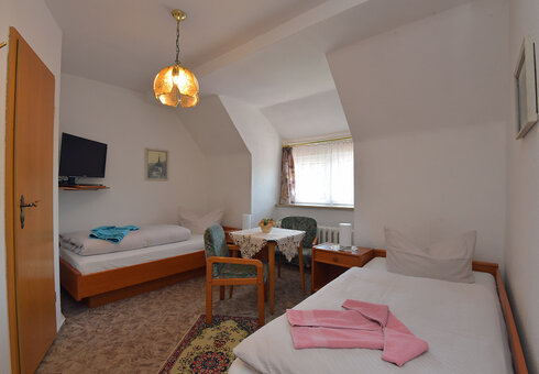 Blick in ein Gästezimmer