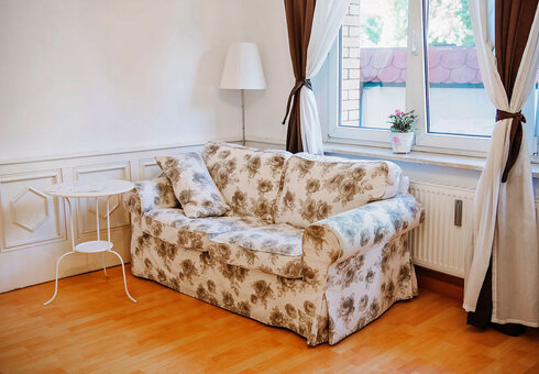Blick in ein Gästezimmer