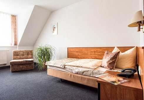 Blick in ein Gästezimmer