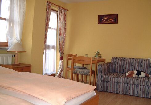 Blick in ein Gästezimmer