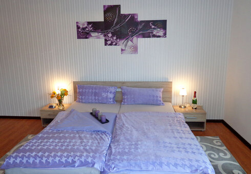 Blick in das Schlafzimmer