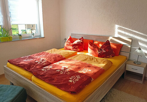 Blick in das Schlafzimmer