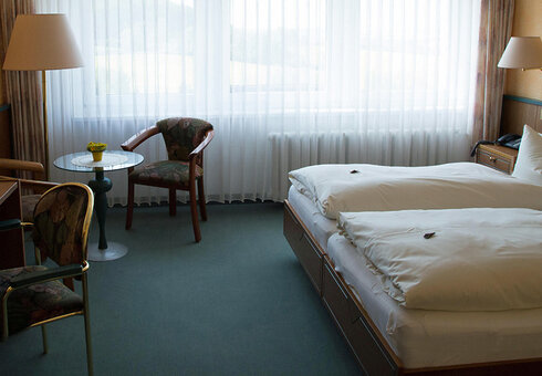 Blick in ein Doppelzimmer