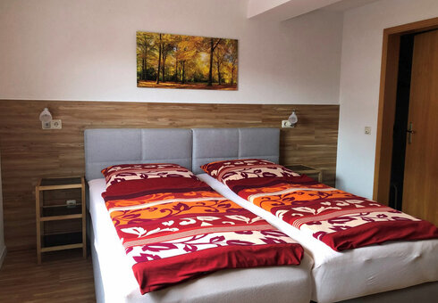 Blick in ein Gästezimmer