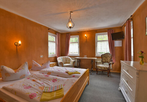 Blick in ein Gästezimmer