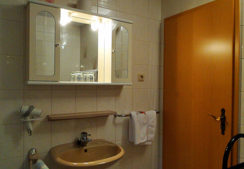 Blick in das Badezimmer