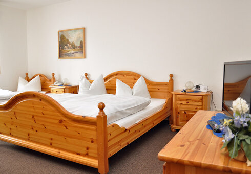 Blick in ein Gästezimmer