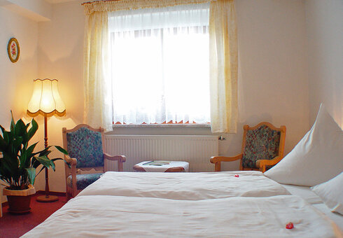 Blick in ein Gästezimmer