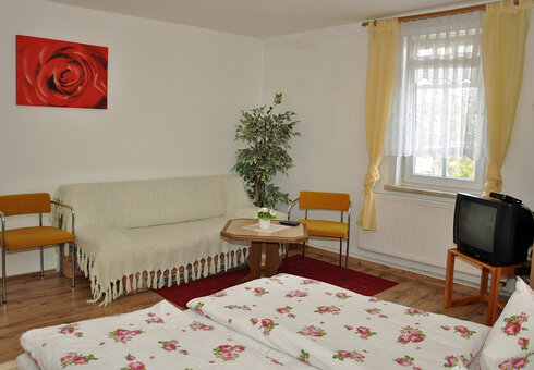 Blick in ein Gästezimmer