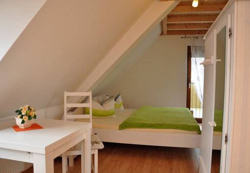 Blick in ein Doppelzimmer