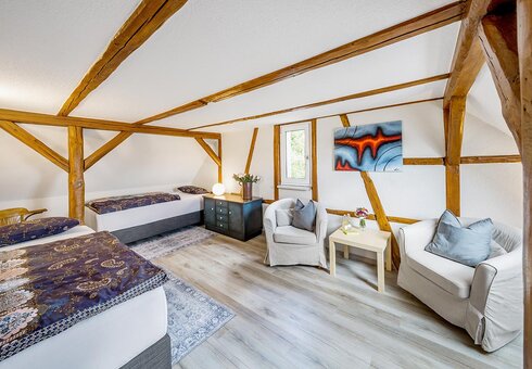 Blick in ein Gästezimmer