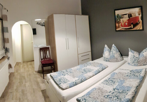 Blick in ein Gästezimmer