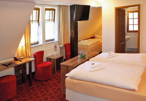 Blick in ein Gästezimmer