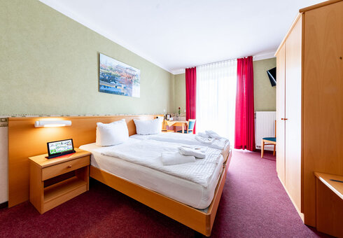 Blick in ein Gästezimmer