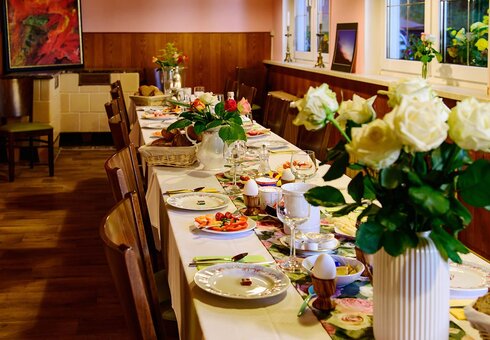 Frühstück in der Herberge zur Rose
