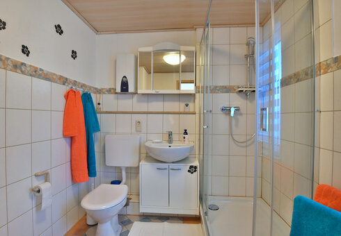 Blick in das Badezimmer