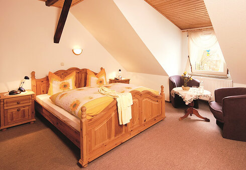 Blick in ein Gästezimmer