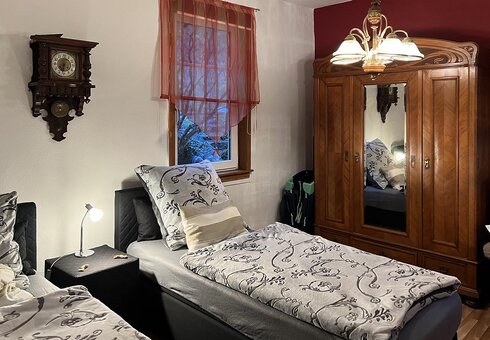 Blick in ein Schlafzimmer