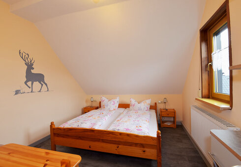 Blick in ein Doppelzimmer