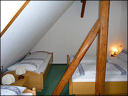 Blick in ein Gästezimmer