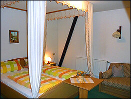 Blick in ein Gästezimmer