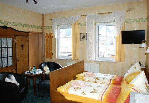 Blick in ein Gästezimmer
