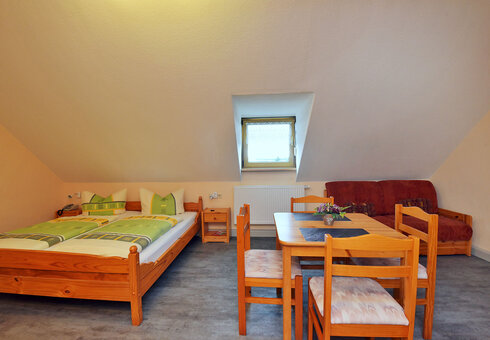 Blick in ein Doppelzimmer