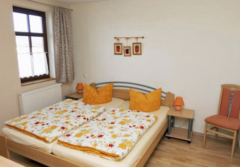 Blick in das Doppelzimmer Pfauenstube