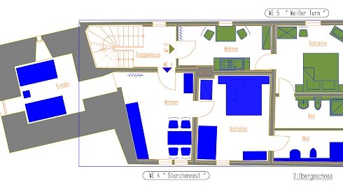 Grundriss Ferienwohnung 4 und 5