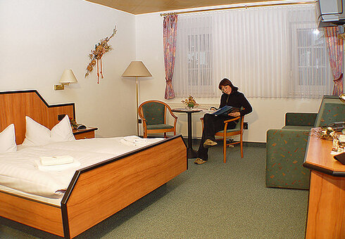 Blick in ein Gästezimmer