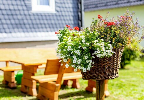 Terrasse vor dem Haus