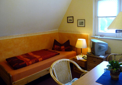 Blick in ein Gästezimmer