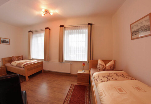 Blick in ein Gästezimmer