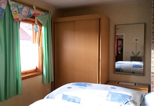Blick in das Schlafzimmer