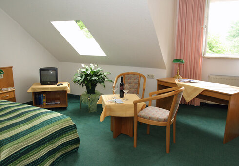 Blick in ein Gästezimmer