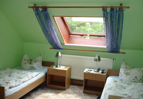 Blick in ein Gästezimmer