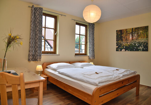 Blick in ein Doppelzimmer
