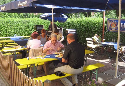 Der hauseigene Biergarten
